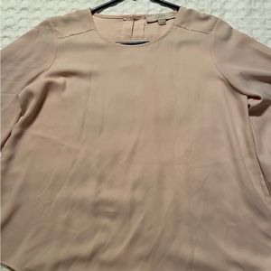 Loft petite small balloon sleeve blush blouse